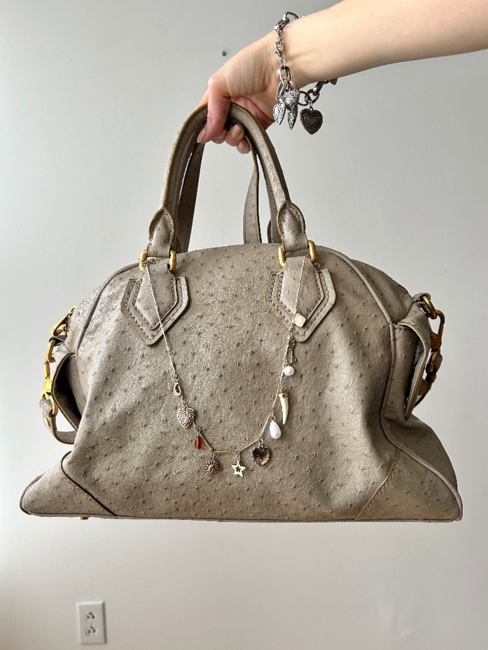 Marc by Marc Jacobs Aiden Ostrich Bowling Bag